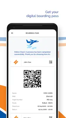 Kam Air android App screenshot 1